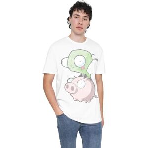 Invader Zim Gir and Pig Unisex T Shirt, White, Small Invader Zim Gir and Pig Unisex T Shirt, White, Small