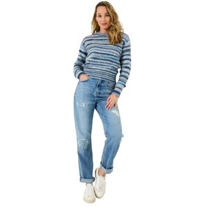 Joe Browns Women's Cable Knit Detail Space-Dye Stripe Jumper, Regular, Blue, UK 16 Joe Browns Women's Cable Knit Detail Space-Dye Stripe Jumper, Regular, Blue, UK 16