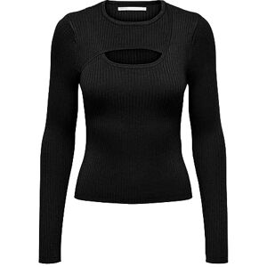 ONLY Women's Onlashley LS Peakaboo Oneck KNT Pullover, Black, XL ONLY Women's Onlashley LS Peakaboo Oneck KNT Pullover, Black, XL