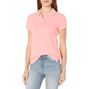 Nautica Women's 5-Button Short Sleeve Breathable 100% Cotton Polo Shirt, Aloha Pink, Medium Nautica Women's 5-Button Short Sleeve Breathable 100% Cotton Polo Shirt, Aloha Pink, Medium