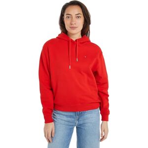 Tommy Hilfiger Women's REG FLAG ON CHEST HOODIE Fierce Red XL Tommy Hilfiger Women's REG FLAG ON CHEST HOODIE Fierce Red XL