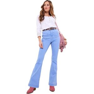 Joe Browns Women's Light Wash Wide-Leg Patch Pocket Jeans, Regular Fit, Blue, UK 16 Joe Browns Women's Light Wash Wide-Leg Patch Pocket Jeans, Regular Fit, Blue, UK 16