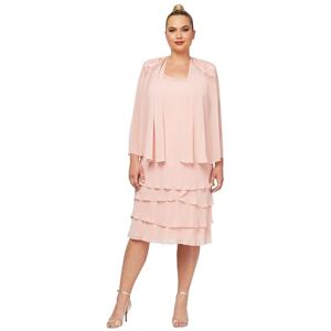 S.L. Fashions Women's Plus Size Two Piece Embellished Jacket Dress Special Occasion, Faded Rose, 26 S.L. Fashions Women's Plus Size Two Piece Embellished Jacket Dress Special Occasion, Faded Rose, 26