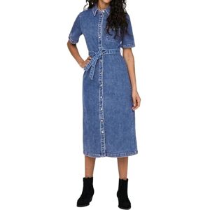 ONLY Women's Onllana Ss Long Dress DNM Rea258 Noos Short, Medium Blue (Medium Blue Denim), XL ONLY Women's Onllana Ss Long Dress DNM Rea258 Noos Short, Medium Blue (Medium Blue Denim), XL