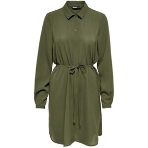ONLY Women's Onlnova Life Vis L/S Shirt Dress Solid, Kalamata, S ONLY Women's Onlnova Life Vis L/S Shirt Dress Solid, Kalamata, S