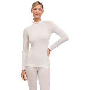 FALKE Women's Wool-Tech Round Neck W L/S SH Functional Yarn Quick Dry 1 Piece Base Layer Top, White (Off-White 2040) Trend, XS FALKE Women's Wool-Tech Round Neck W L/S SH Functional Yarn Quick Dry 1 Piece Base Layer Top, White (Off-White 2040) Trend, XS