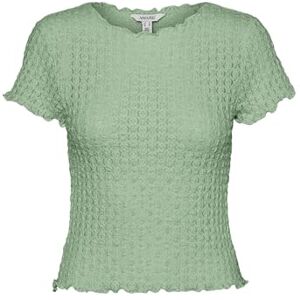 VERO MODA Women's Vmshelby Ss O-Neck Short Top VMA Noos, Smoke Green, M VERO MODA Women's Vmshelby Ss O-Neck Short Top VMA Noos, Smoke Green, M