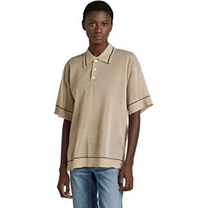 G-STAR RAW G-Star Women's Oversized Knitted Polo , Beige (westpoint khaki D21654-D140-C531), M G-STAR RAW G-Star Women's Oversized Knitted Polo , Beige (westpoint khaki D21654-D140-C531), M