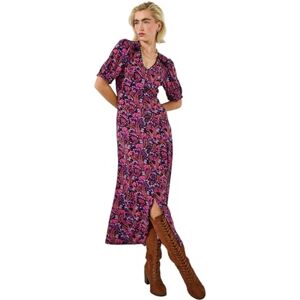 Joe Browns Women's Jersey Floral Midi Dress, Purple, 10 Joe Browns Women's Jersey Floral Midi Dress, Purple, 10