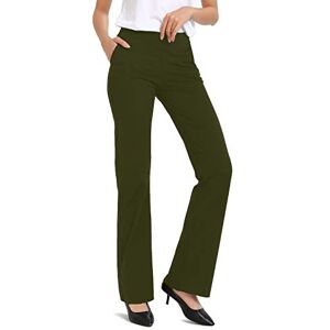 SAFORT 28" 30" 32" 34" Inseam Regular Tall Dress Bootcut Yoga Pants, Workout Pants Green Large SAFORT 28" 30" 32" 34" Inseam Regular Tall Dress Bootcut Yoga Pants, Workout Pants Green Large