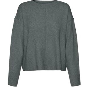 VERO MODA Women's Vmesti LS O-Neck Pullover Ga Boo Knitted Jumper, Balsam Green/Detail: Melange, XS VERO MODA Women's Vmesti LS O-Neck Pullover Ga Boo Knitted Jumper, Balsam Green/Detail: Melange, XS