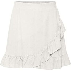 VERO MODA Women's VMMYMILO HW Mini Skirt WVN GA, Snow White, S VERO MODA Women's VMMYMILO HW Mini Skirt WVN GA, Snow White, S