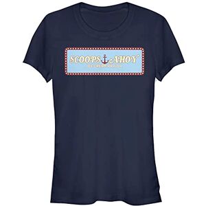 Stranger Things Women's Scoops Ahoy Panel Short Sleeve T-Shirt, Navy Blue, XL Stranger Things Women's Scoops Ahoy Panel Short Sleeve T-Shirt, Navy Blue, XL