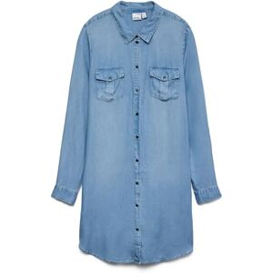 VERO MODA Women's Vmsilla Ls Short Lt Bl Noos Ga Dress, Blue (Light Blue Denim Light Blue Denim), M UK VERO MODA Women's Vmsilla Ls Short Lt Bl Noos Ga Dress, Blue (Light Blue Denim Light Blue Denim), M UK