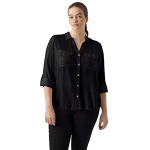VERO MODA CURVE Women's VMBUMPY L/S Shirt New Curve NOOS Blouse, Black, 26 Plus VERO MODA CURVE Women's VMBUMPY L/S Shirt New Curve NOOS Blouse, Black, 26 Plus