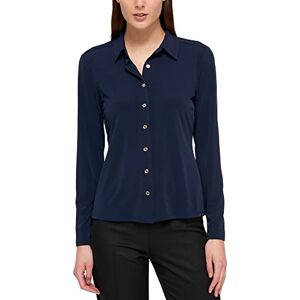 Tommy Hilfiger Women's Long Sleeve Collared Button Front Top Blouse, Midnight, S Tommy Hilfiger Women's Long Sleeve Collared Button Front Top Blouse, Midnight, S