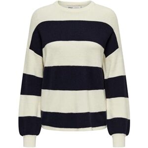 ONLY Women Knit Sweater Round Neck Long Sleeve Deep Set Shoulder Ribbed Cuffs, Colours:Black, Size:M ONLY Women Knit Sweater Round Neck Long Sleeve Deep Set Shoulder Ribbed Cuffs, Colours:Black, Size:M