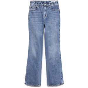 VERO MODA Female Straight-Fit VMTESSA High Waist Straight Cut Jeans, Medium Blue (Medium Blue Denim), 29W x 30L VERO MODA Female Straight-Fit VMTESSA High Waist Straight Cut Jeans, Medium Blue (Medium Blue Denim), 29W x 30L