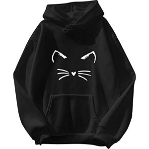 Briskorry Hoodie for girls: cute cat ears print hoodies women long sleeve shirts casual hoodies sweatshirt spring autumn outwear with drawstring and pocket