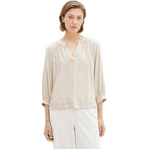TOM TAILOR Women's 1037882 Blouse, 32398-Clouds Grey Melange, 8 TOM TAILOR Women's 1037882 Blouse, 32398-Clouds Grey Melange, 8