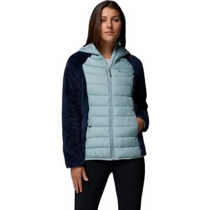 Columbia Women's Powder Lite 2 Sherpa Hybrid Jacket, Puffer Jacket, Collegiate Navy, Crushed Blue, L Columbia Women's Powder Lite 2 Sherpa Hybrid Jacket, Puffer Jacket, Collegiate Navy, Crushed Blue, L