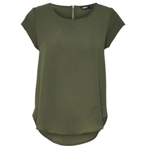 ONLY Women's Onlvic S/s Solid Top Noos Wvn Plain Regular Fit Short Sleeve T-Shirt, Green (Kalamata)-8 ONLY Women's Onlvic S/s Solid Top Noos Wvn Plain Regular Fit Short Sleeve T-Shirt, Green (Kalamata)-8