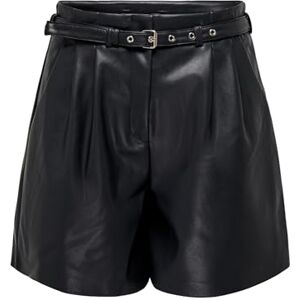 ONLY ONLHEIDI Women's Faux Leather Shorts CC OTW Faux Leather Shorts, Black, M ONLY ONLHEIDI Women's Faux Leather Shorts CC OTW Faux Leather Shorts, Black, M