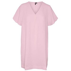 VERO MODA Women's Vmnatali Nia SS Short Dress WVN, Bonbon, S VERO MODA Women's Vmnatali Nia SS Short Dress WVN, Bonbon, S