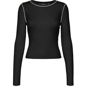 VERO MODA Women's Vmkara Ls O-Neck Pullover Ga Boo Knitted Jumper, Black, M VERO MODA Women's Vmkara Ls O-Neck Pullover Ga Boo Knitted Jumper, Black, M