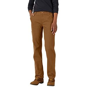 Dickies Women's Relaxed Straight Carpenter Pant, Rinsed Brown Duck, 8 Dickies Women's Relaxed Straight Carpenter Pant, Rinsed Brown Duck, 8