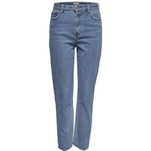 ONLY Womens Onlemily Hw St Raw Crop ANK Mae06 Noos Jeans, Light Blue Denim, 24 UK ONLY Womens Onlemily Hw St Raw Crop ANK Mae06 Noos Jeans, Light Blue Denim, 24 UK