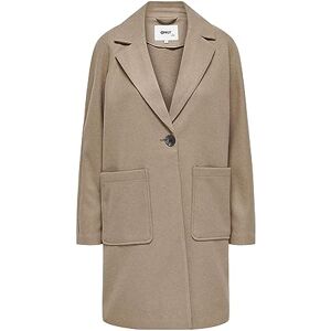 ONLY Women's ONLNEWVICTORIA Life Coat CC OTW, Simply Taupe/Detail:Melange, M ONLY Women's ONLNEWVICTORIA Life Coat CC OTW, Simply Taupe/Detail:Melange, M