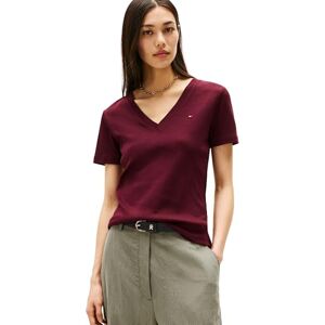 Tommy Hilfiger Women’s Short Sleeve T-Shirt New Slim Cody V-Neck, Red (Deep Burgundy), S Tommy Hilfiger Women’s Short Sleeve T-Shirt New Slim Cody V-Neck, Red (Deep Burgundy), S