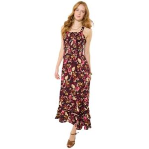 Joe Browns Womens Floral Tiered Cross Strap Maxi Dress, Berry, 10 UK Joe Browns Womens Floral Tiered Cross Strap Maxi Dress, Berry, 10 UK