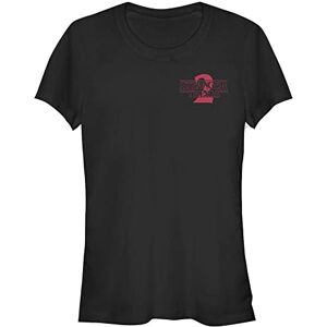 Stranger Things Women's Stranger Two Solid Pocket Short Sleeve T-Shirt, Black, S Stranger Things Women's Stranger Two Solid Pocket Short Sleeve T-Shirt, Black, S
