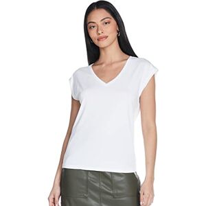 VERO MODA Women's VMFILLI SS V-Neck TEE GA NOOS T-Shirt, Bright White, S VERO MODA Women's VMFILLI SS V-Neck TEE GA NOOS T-Shirt, Bright White, S