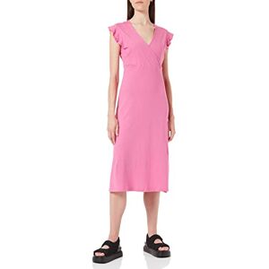 ONLY Women's ONLMAY S/L WRAP MIDI Dress JRS, Super Pink, S ONLY Women's ONLMAY S/L WRAP MIDI Dress JRS, Super Pink, S