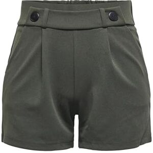 JDY Women's geggo Shorts JRS noos, Peat/Detail: Black Button, XL JDY Women's geggo Shorts JRS noos, Peat/Detail: Black Button, XL