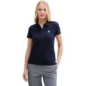 TOM TAILOR Women's Pique Polo Shirt with Embroidery, 10668 Sky Captain Blue, XS TOM TAILOR Women's Pique Polo Shirt with Embroidery, 10668 Sky Captain Blue, XS