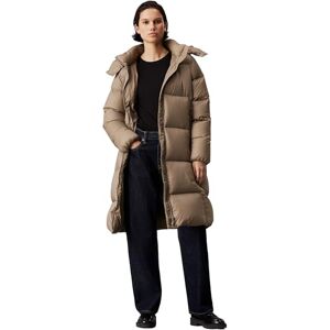 Calvin Klein Women’s Water-Repellent Long Down Puffer Coat, Beige (Brindle), XL Calvin Klein Women’s Water-Repellent Long Down Puffer Coat, Beige (Brindle), XL