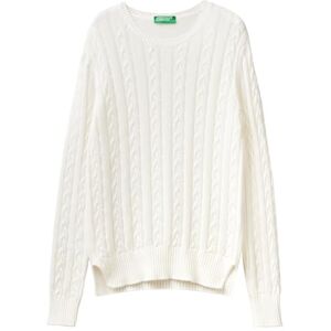 United Colors of Benetton Women's Jersey G/C M/L 1594e101o Sweater, Milk White 074, L United Colors of Benetton Women's Jersey G/C M/L 1594e101o Sweater, Milk White 074, L
