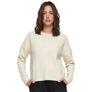 Urban Classics Women's Ladies Cabel Knit Sweater Sweatshirt, Sand, XS Urban Classics Women's Ladies Cabel Knit Sweater Sweatshirt, Sand, XS