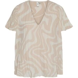 VERO MODA Women's Vmkate S/S V-Neck Top WVN Btq, Moonlight/AOP:Kate, L VERO MODA Women's Vmkate S/S V-Neck Top WVN Btq, Moonlight/AOP:Kate, L