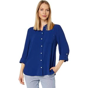 Tommy Hilfiger Women's J2hm7530-dse-M Button Down Shirt, Deep Sea, M Tommy Hilfiger Women's J2hm7530-dse-M Button Down Shirt, Deep Sea, M