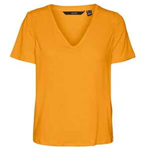 VERO MODA Women's Vmmarijune Ss V-Neck top JRS T-Shirt, Radiant Yellow, XS VERO MODA Women's Vmmarijune Ss V-Neck top JRS T-Shirt, Radiant Yellow, XS