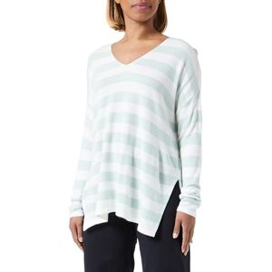 ONLY Women's Onlamalia L/S V-Neck CC KNT Sweater, Cloud Dancer/Stripes:w. Subtle Green, L ONLY Women's Onlamalia L/S V-Neck CC KNT Sweater, Cloud Dancer/Stripes:w. Subtle Green, L