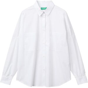 United Colors of Benetton Women's Camicia 54kxdq0b2 Shirt, White, L United Colors of Benetton Women's Camicia 54kxdq0b2 Shirt, White, L