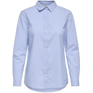 JDY Women's mio L/S Shirt Wvn Noos Blouse, Blue (Cashmere Blue Stripes:cloud Dancer), 14 UK JDY Women's mio L/S Shirt Wvn Noos Blouse, Blue (Cashmere Blue Stripes:cloud Dancer), 14 UK