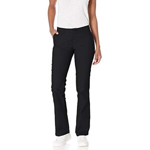 Dickies Women's Flat Front Stretch Twill Pant, Black, 8 Regular Dickies Women's Flat Front Stretch Twill Pant, Black, 8 Regular