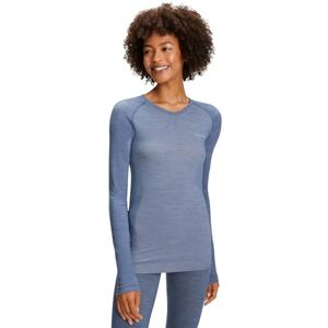 FALKE Women's Wool-Tech Light Round Neck W L/S SH Functional Yarn Quick Dry 1 Piece Base Layer Top, Blue (Capitain 6751), S FALKE Women's Wool-Tech Light Round Neck W L/S SH Functional Yarn Quick Dry 1 Piece Base Layer Top, Blue (Capitain 6751), S